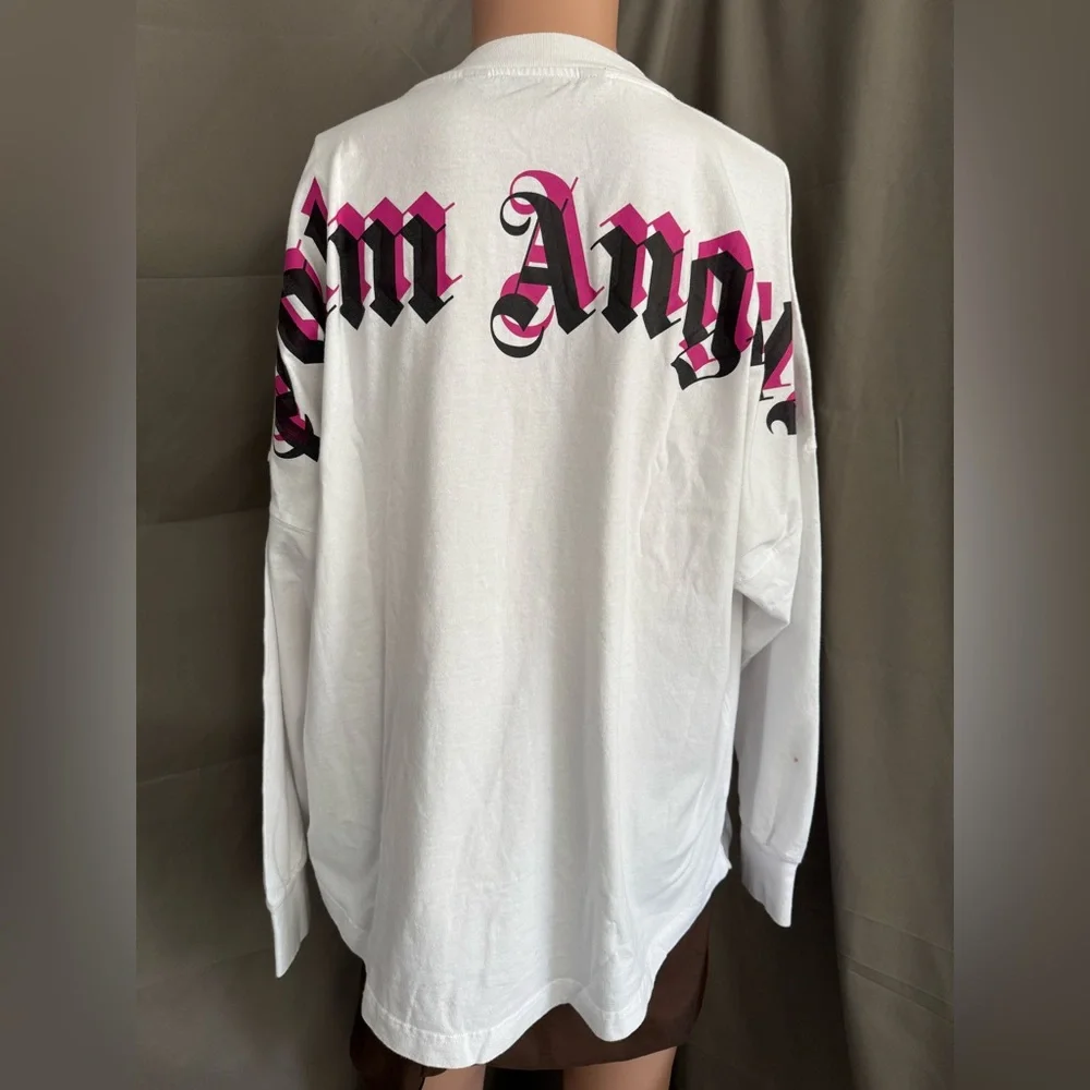 Palm Angels Classic Logo Over Longsleeve T-Shirt size Large - Picture 4 of 13